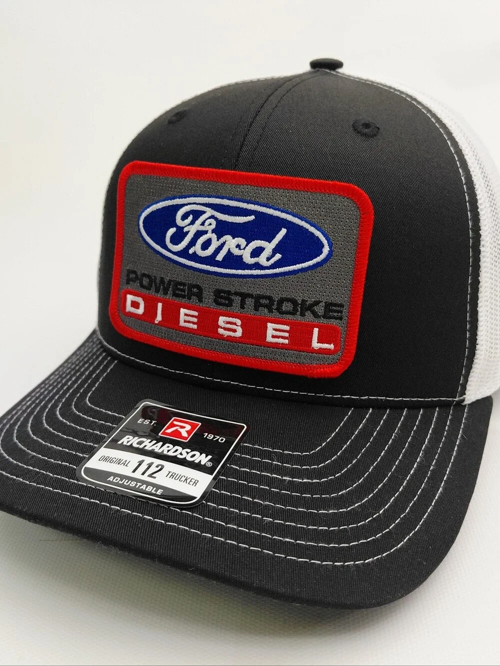 Ford Power Stroke Diesel Richardson Embroidered Trucker Cap Hat Mesh Snapback